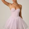 Dottie Tulle Corset Miniklänning i Lilac