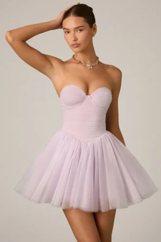 Dottie Tulle Corset Miniklänning i Lilac