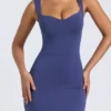Dove Modal Sweetheart Neckline Bodycon Miniklänning i marinblått