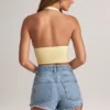 Drew Modal Halterneck Top i Lemon Sherbet