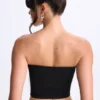Edie Modal Twist-Front Bandeau Top i svart