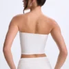 Edie Modal Twist-Front Bandeau Top i vitt