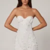 Edita Embellished Bandeau A-line Miniklänning i vitt