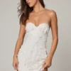 Edita Embellished Bandeau A-line Miniklänning i vitt