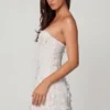 Edita Embellished Bandeau A-line Miniklänning i vitt