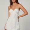 Edita Embellished Bandeau A-line Miniklänning i vitt