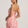 Eliselle Embellished Strapless Corset Miniklänning i rosa