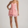 Eliselle Embellished Strapless Corset Miniklänning i rosa