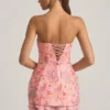 Eliselle Embellished Strapless Corset Miniklänning i rosa