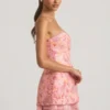 Eliselle Embellished Strapless Corset Miniklänning i rosa