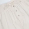 Elsie-shorts i bomullspoplin med knytning fram, vita