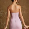 Emira snörningskorsett bandeau mikromini-klänning i mauve