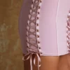Emira snörningskorsett bandeau mikromini-klänning i mauve