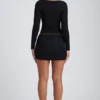 Emry Modal Ruched Long-Sleeve Top i svart