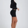 Emry Modal Ruched Long-Sleeve Top i svart