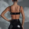 Enchant Me Vinyl Curved Cup Bra i svart