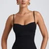 Esme Modal Ruched Layered Tank Top i svart
