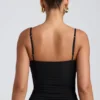 Esme Modal Ruched Layered Tank Top i svart