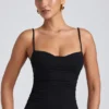 Esme Modal Ruched Layered Tank Top i svart