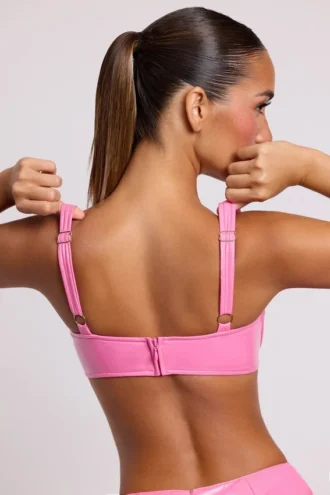 Estelle vinyl-bralette med bygel i rosa