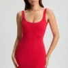 Evie Bodycon-miniklänning med låg rygg i körsbärsrött
