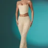 Fallon Petite Embellished Lace Low Rise Trousers i Ivory
