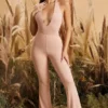 Figure You Out Petite-leggings med slits i fåll i färgen Blush