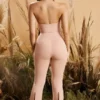 Figure You Out Petite-leggings med slits i fåll i färgen Blush