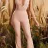 Figure You Out Petite-leggings med slits i fåll i färgen Blush