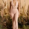 Figure You Out Petite-leggings med slits i fåll i färgen Blush