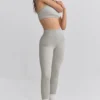 FlexiRib-leggings med hög midja i grått