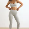 FlexiRib-leggings med hög midja i grått