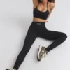 FlexiRib-leggings med hög midja i svart