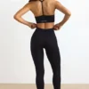 FlexiRib-leggings med hög midja i svart