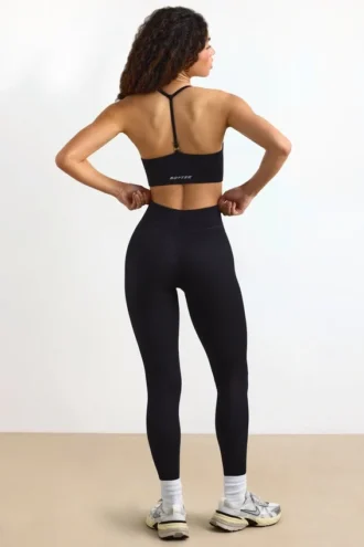 FlexiRib-leggings med hög midja i svart