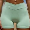 FlexiRib-minishorts med hög midja i grönt