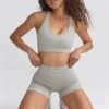 FlexiRib Racerback-sport-BH i grått