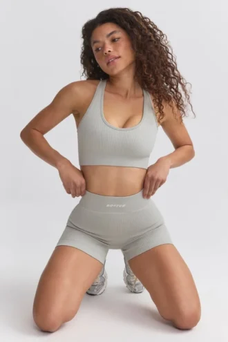 FlexiRib Racerback-sport-BH i grått