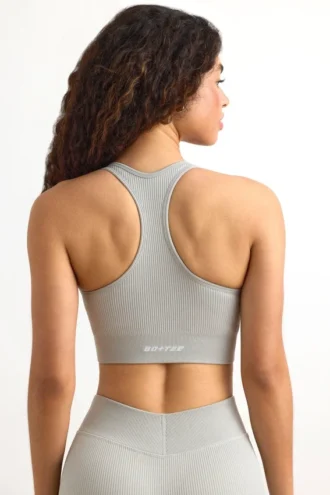 FlexiRib Racerback-sport-BH i grått