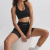 FlexiRib Racerback Sports Bra i svart