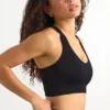 FlexiRib Racerback Sports Bra i svart