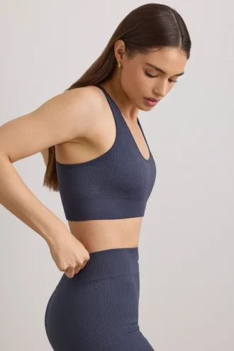 FlexiRib-sport-BH med racerrygg i indigo-skiffer