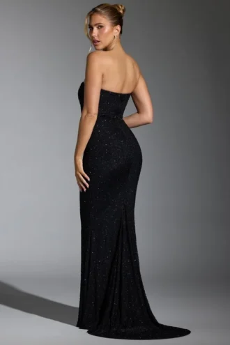 Florentina Embellished Corset Gown i svart