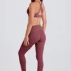 Foldover Mid-Rise Stirrup Leggings i Acai