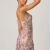 Galia Embellished Convertible Lace-Up Gown i blommigt rosa