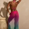 Gelato Ruched Midi Sarong i grönt mönster