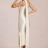 Giada Midaxi-klänning med scarf-detalj i ivory