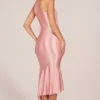 Giada Midaxi-klänning med scarf-detaljer i Blush Pink
