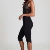 Giuliana Ponte Jersey Cropped Capri-byxor i svart