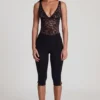 Giuliana Ponte Jersey Cropped Capri-byxor i svart